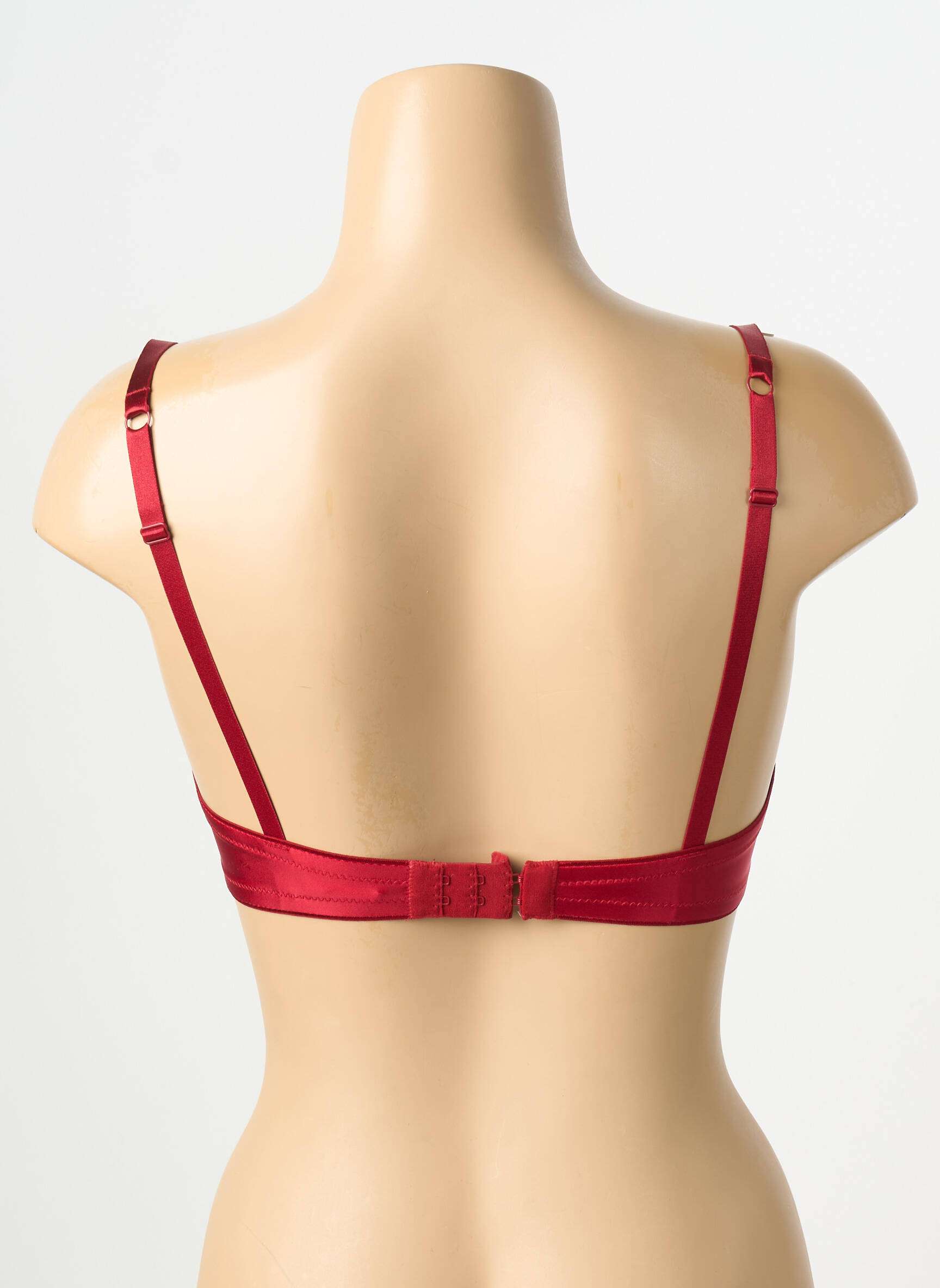 Soutien-gorge effet matière satinée haut soutien-gorge moulé rouge KARL LAGERFELD X AUBADE femme