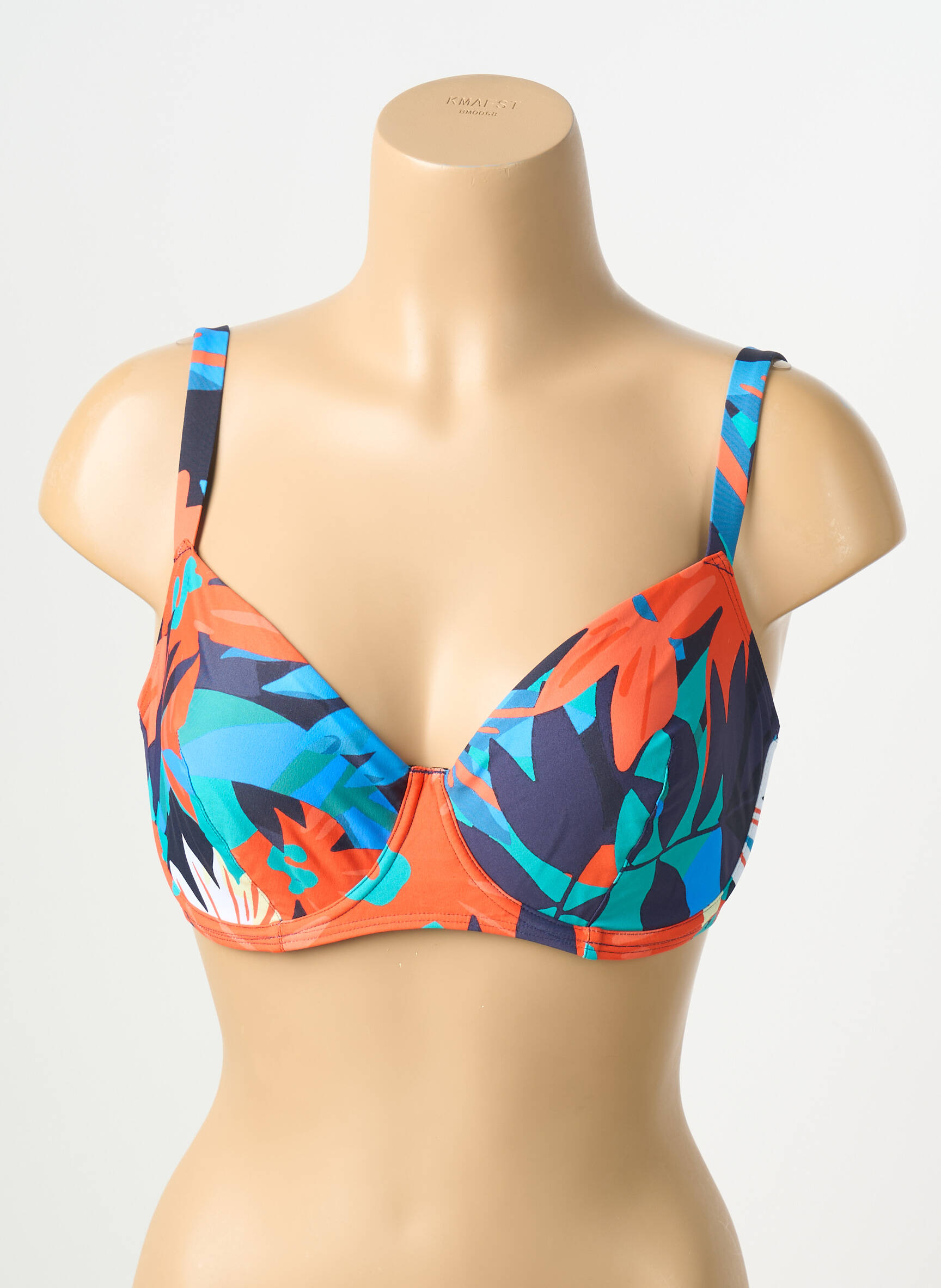 Haut de maillot de bain stretch haut soutien-gorge emboitant bleu SIMONE PERELE femme
