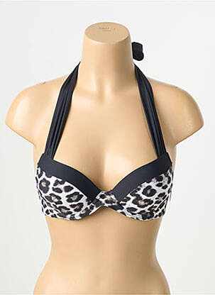 Haut de maillot de bain stretch haut soutien-gorge push-up noir AUBADE femme