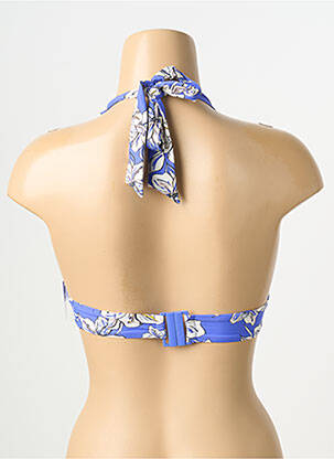 Haut de maillot de bain stretch haut soutien-gorge push-up bleu AUBADE femme