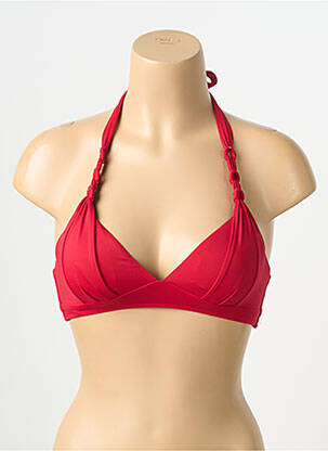 Haut de maillot de bain stretch haut soutien-gorge moulé rouge AUBADE femme