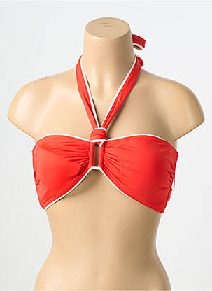 Haut de maillot de bain stretch haut soutien-gorge balconnet orange AUBADE femme