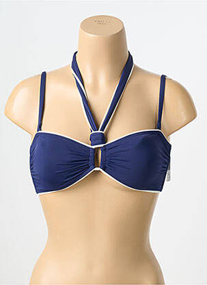 Haut de maillot de bain stretch haut bandeau bleu AUBADE femme