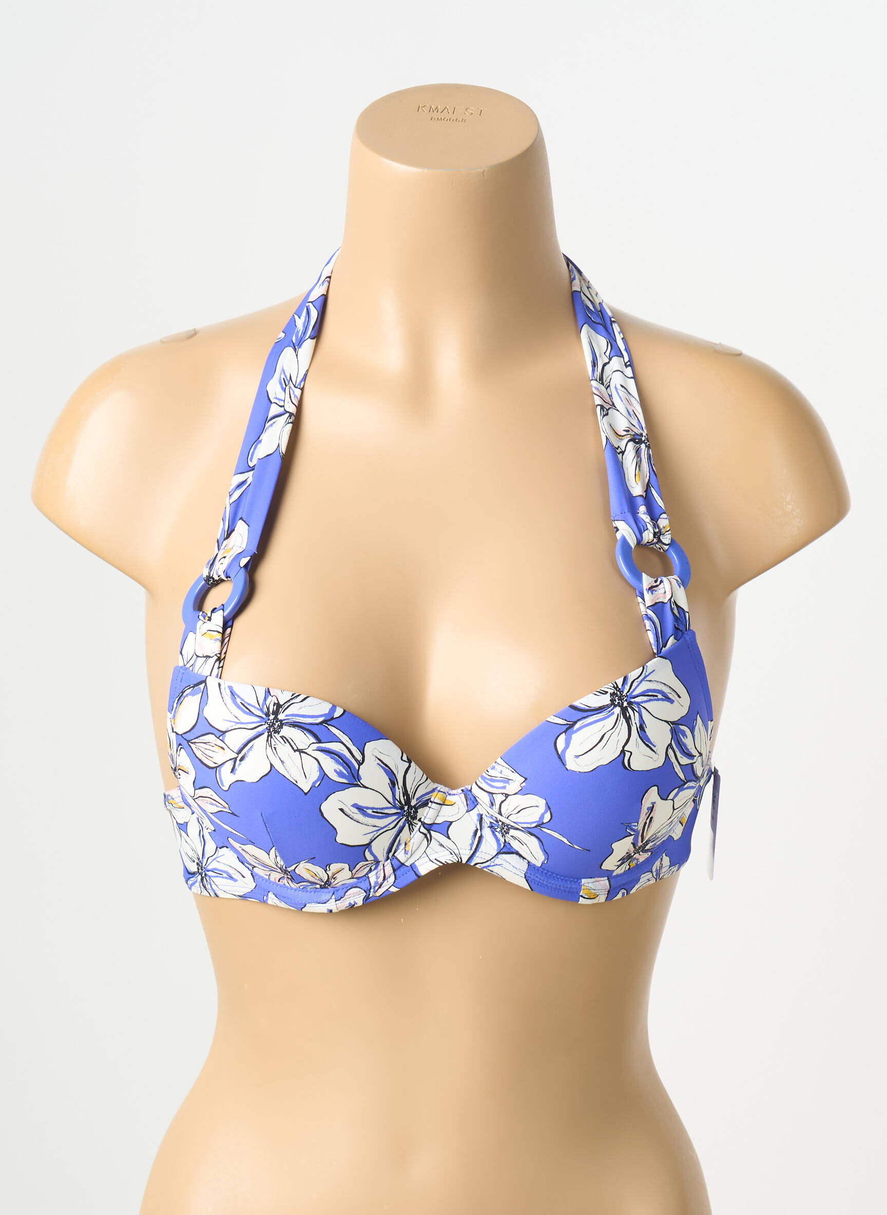 Haut de maillot de bain stretch haut soutien-gorge push-up bleu AUBADE femme