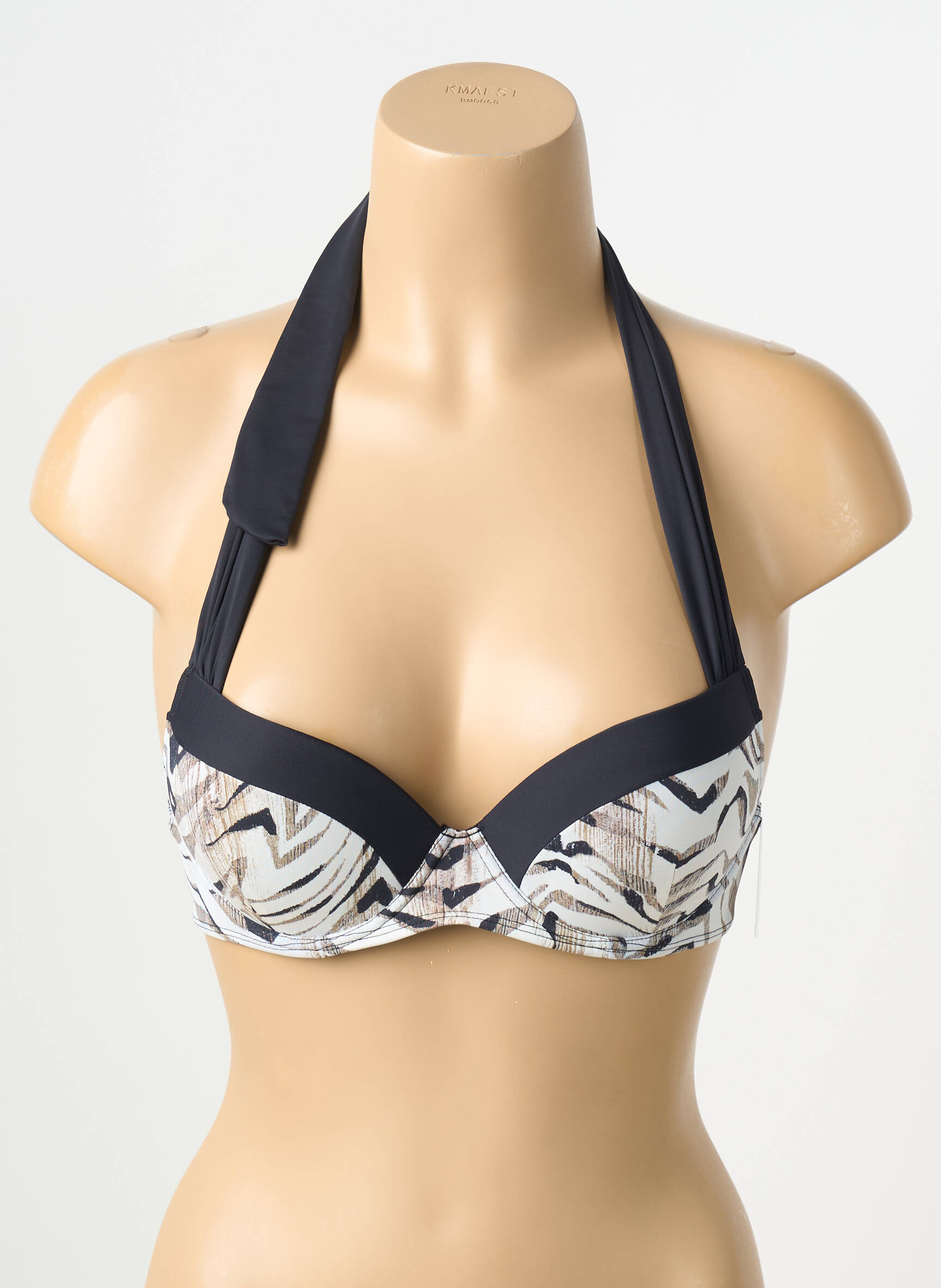 Haut de maillot de bain stretch haut soutien-gorge push-up noir AUBADE femme