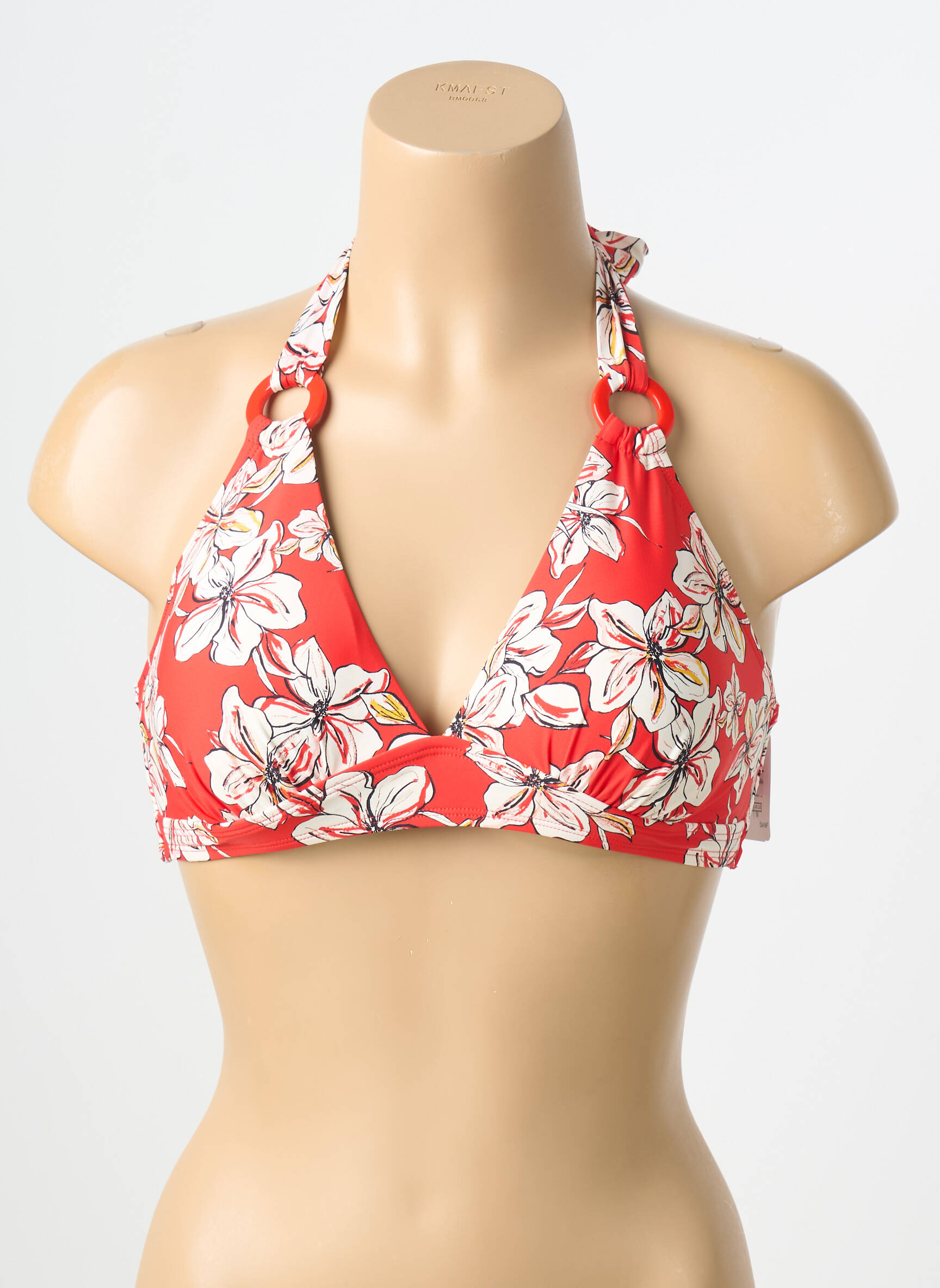 Haut de maillot de bain stretch haut triangles orange AUBADE femme