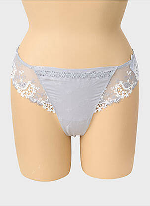 Tanga tulle transparent gris SIMONE PERELE femme