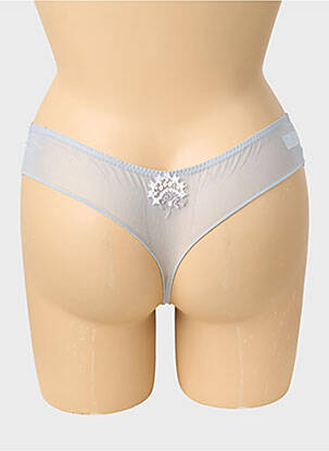 Tanga tulle transparent gris SIMONE PERELE femme