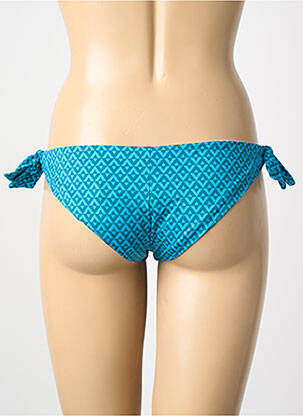 Bas de maillot de bain tissage satiné bikini bleu SIMONE PERELE femme