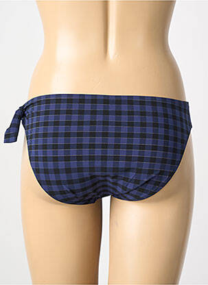 Bas de maillot de bain effet matière satinée culotte bleu SIMONE PERELE femme