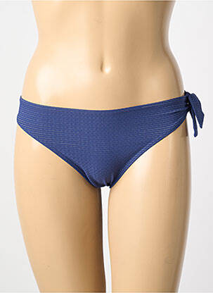 Bas de maillot de bain effet matière satinée culotte bleu SIMONE PERELE femme
