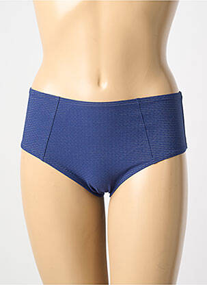 Bas de maillot de bain effet matière satinée culotte bleu SIMONE PERELE femme