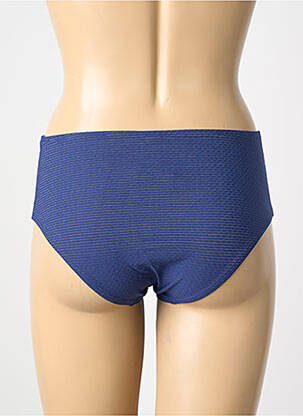 Bas de maillot de bain effet matière satinée culotte bleu SIMONE PERELE femme