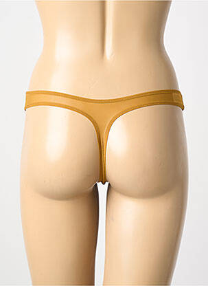 Tanga tissage dentelle jaune SIMONE PERELE femme