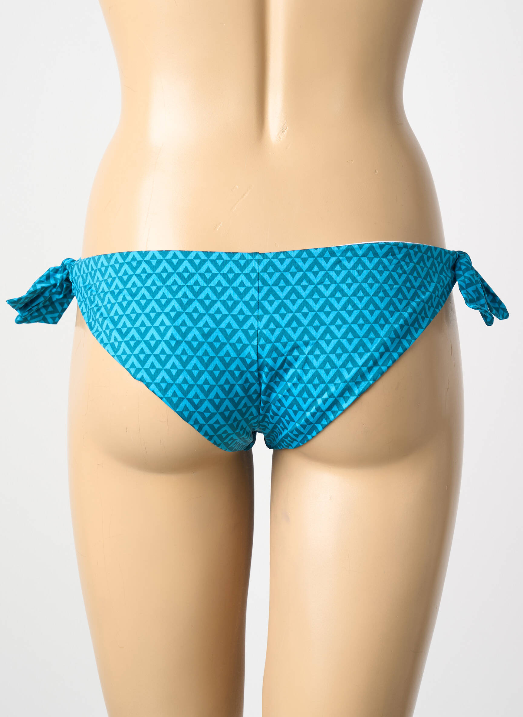 Bas de maillot de bain tissage satiné bikini bleu SIMONE PERELE femme