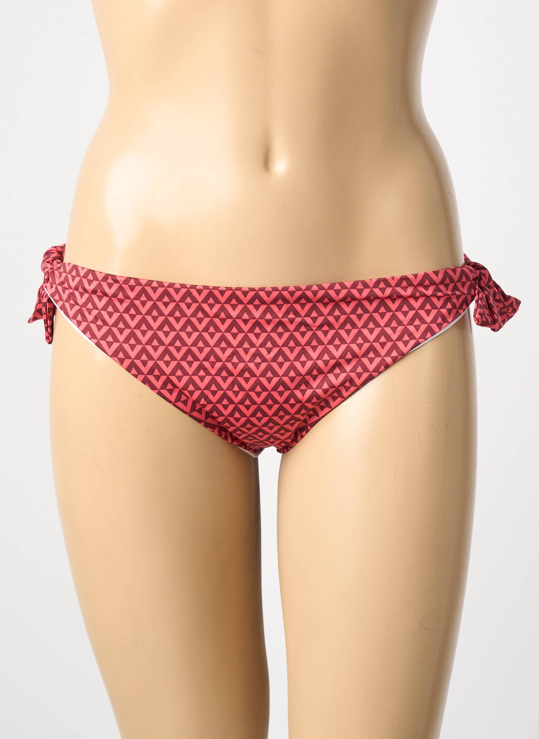 Bas de maillot de bain tissage satiné bikini orange SIMONE PERELE femme