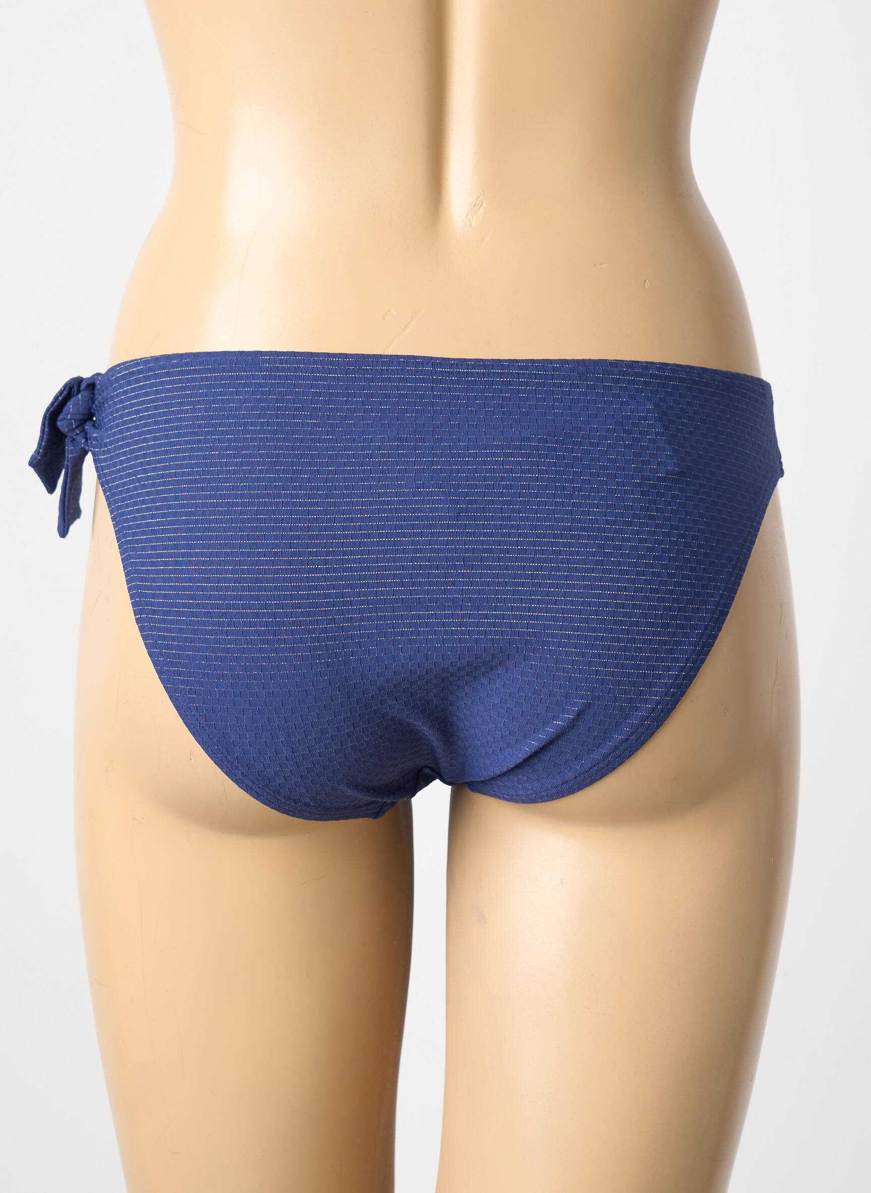 Bas de maillot de bain effet matière satinée culotte bleu SIMONE PERELE femme