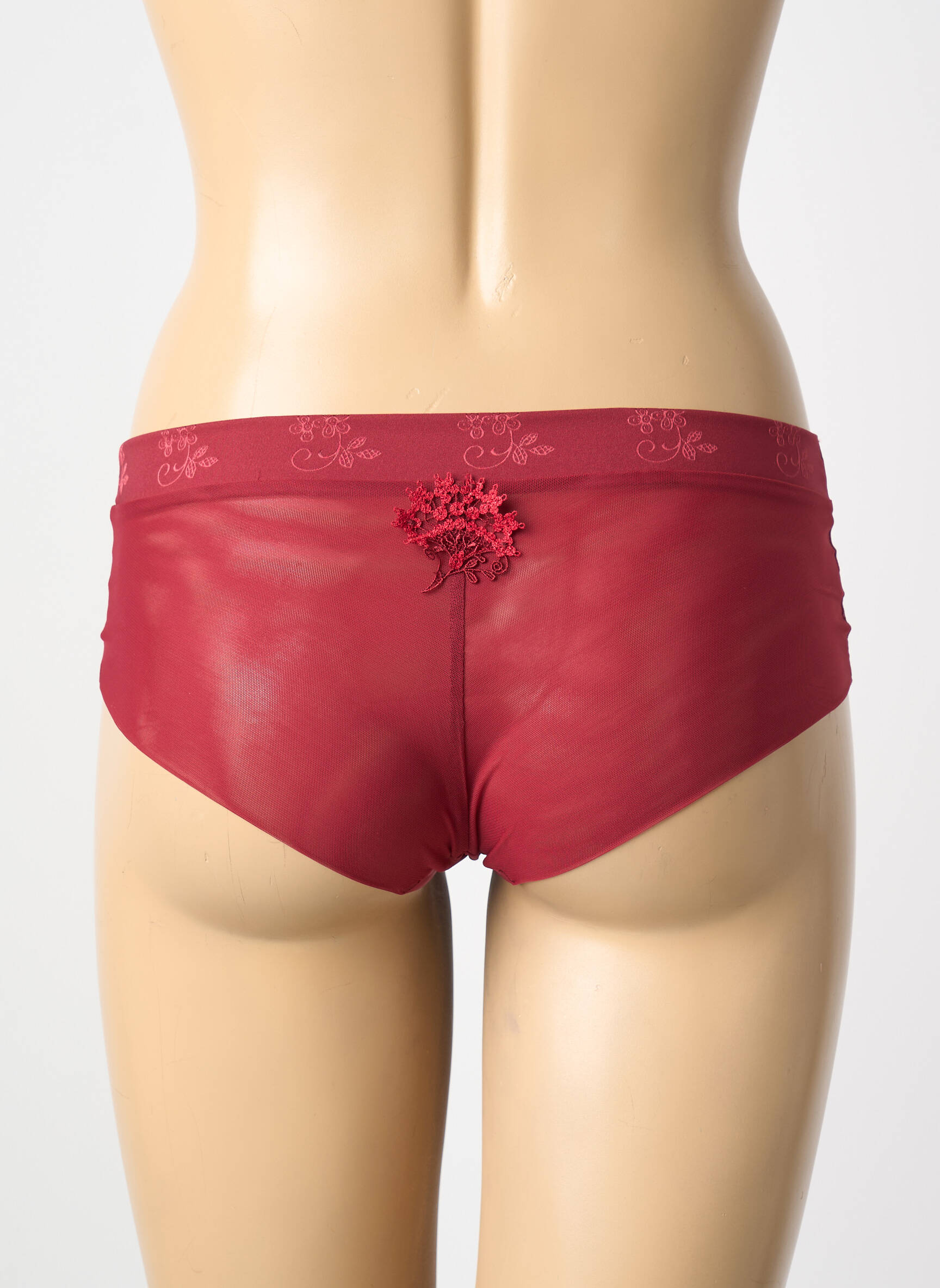Shorty effet matière satinée rouge SIMONE PERELE femme