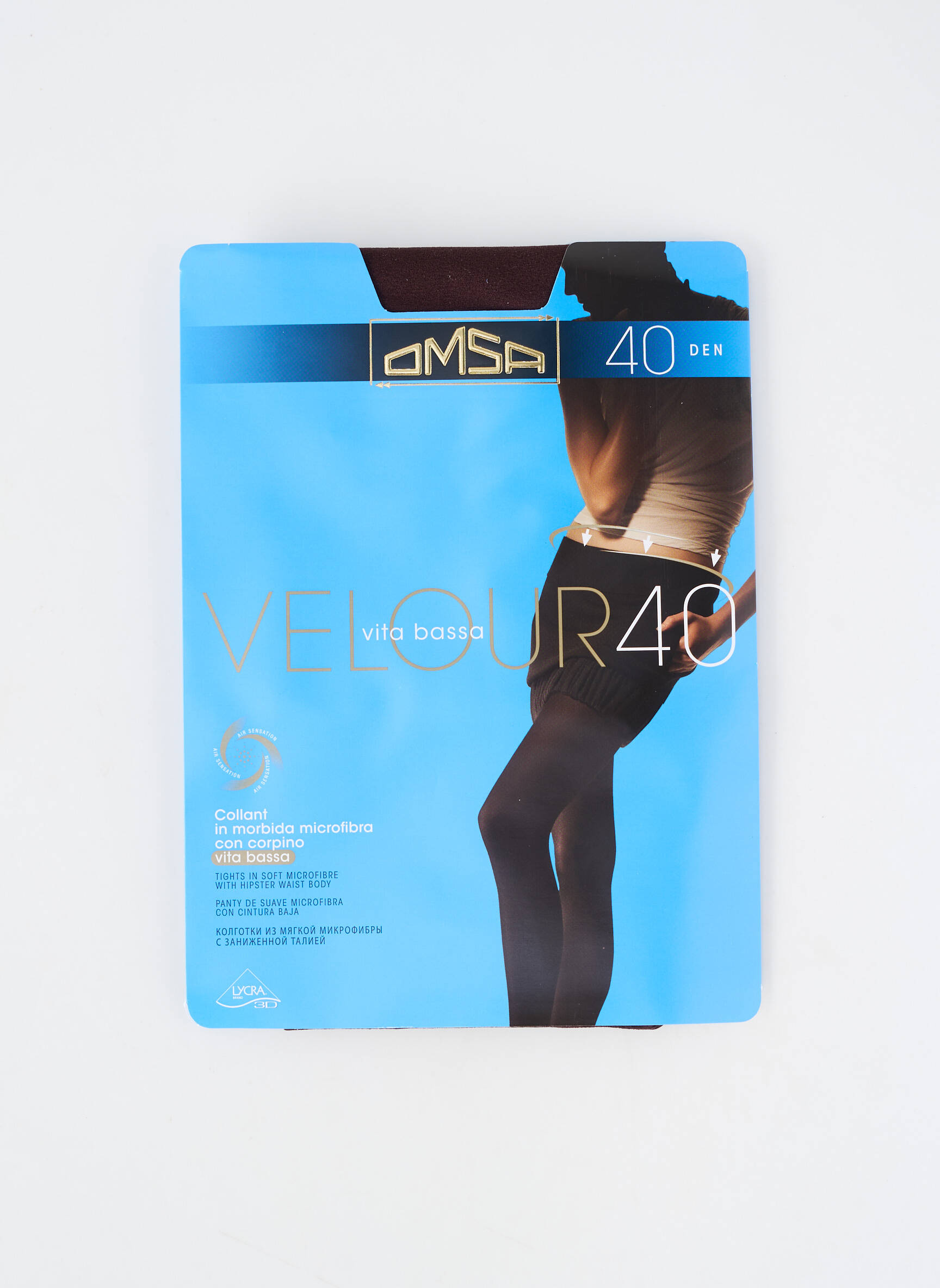 Collants tissage voile noir OMSA femme