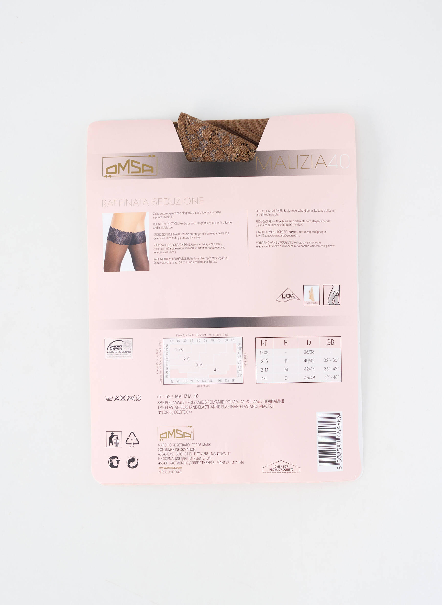Bas stretch marron OMSA femme
