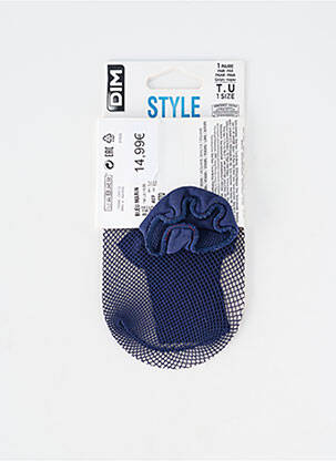 Chaussettes coutures renforcées bleu DIM femme