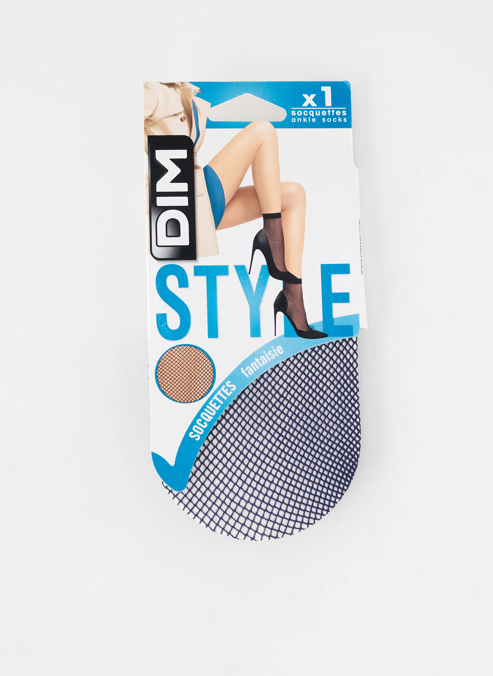 Chaussettes coutures renforcées bleu DIM femme