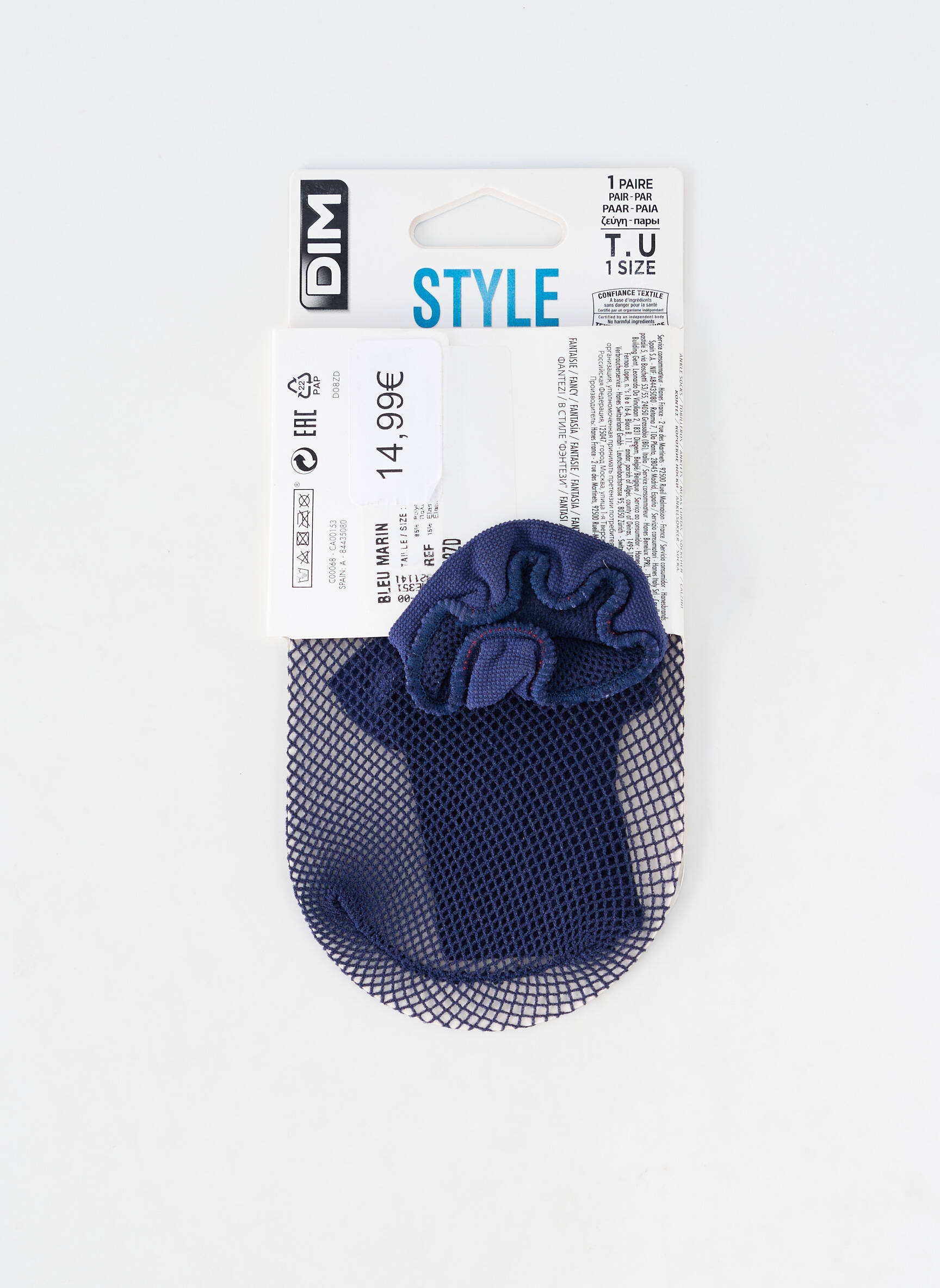 Chaussettes coutures renforcées bleu DIM femme