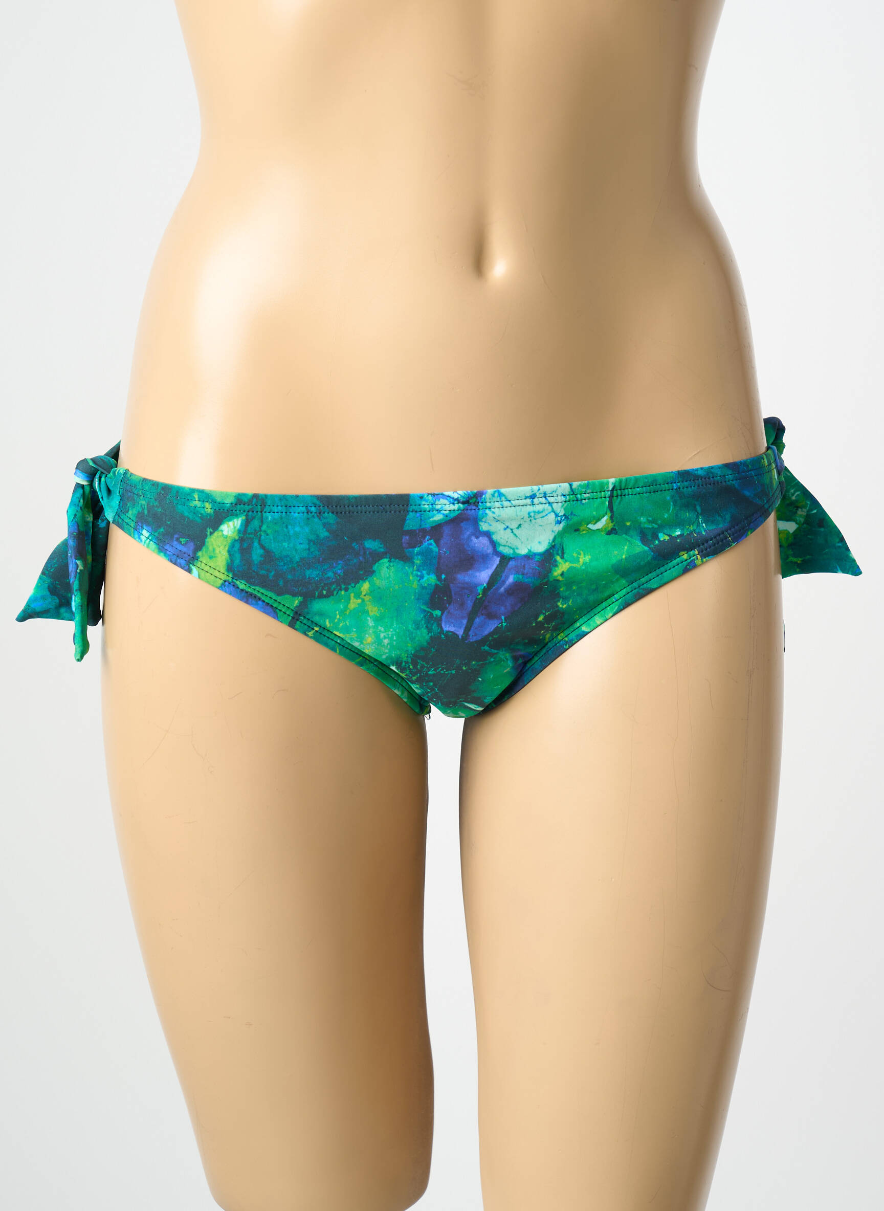 Bas de maillot de bain imprimé fantaisie bikini bleu AUBADE femme