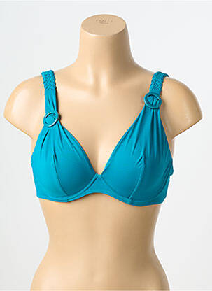 Haut de maillot de bain stretch haut soutien-gorge balconnet bleu AUBADE femme