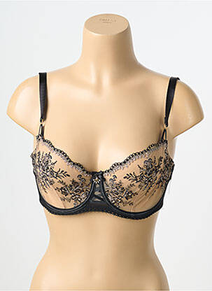 Soutien-gorge effet matière satinée haut soutien-gorge balconnet noir AUBADE femme