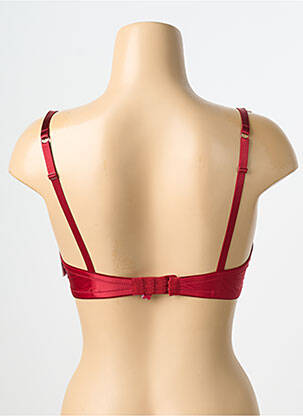 Soutien-gorge effet matière satinée haut soutien-gorge emboitant rouge KARL LAGERFELD X AUBADE femme