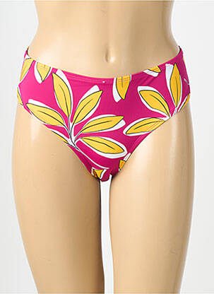 Bas de maillot de bain imprimé fleurs culotte rose AUBADE femme