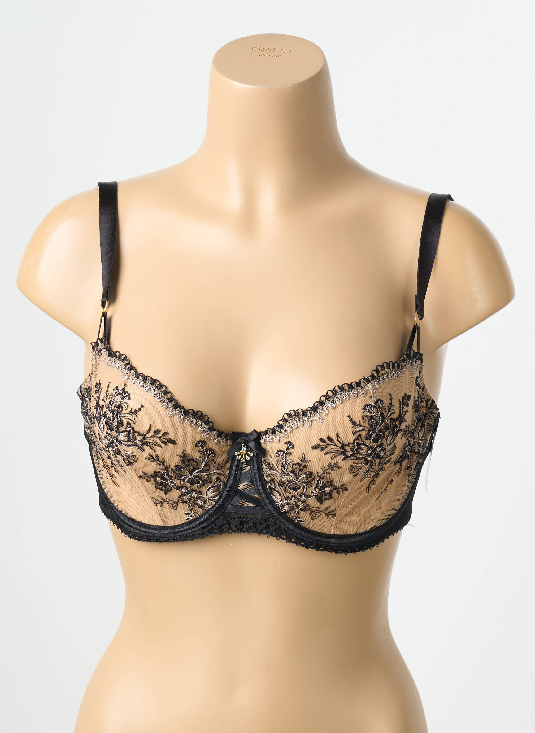 Soutien-gorge effet matière satinée haut soutien-gorge balconnet noir AUBADE femme