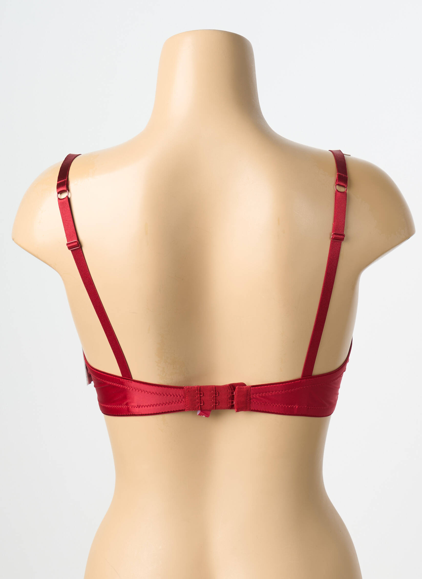 Soutien-gorge effet matière satinée haut soutien-gorge emboitant rouge KARL LAGERFELD X AUBADE femme