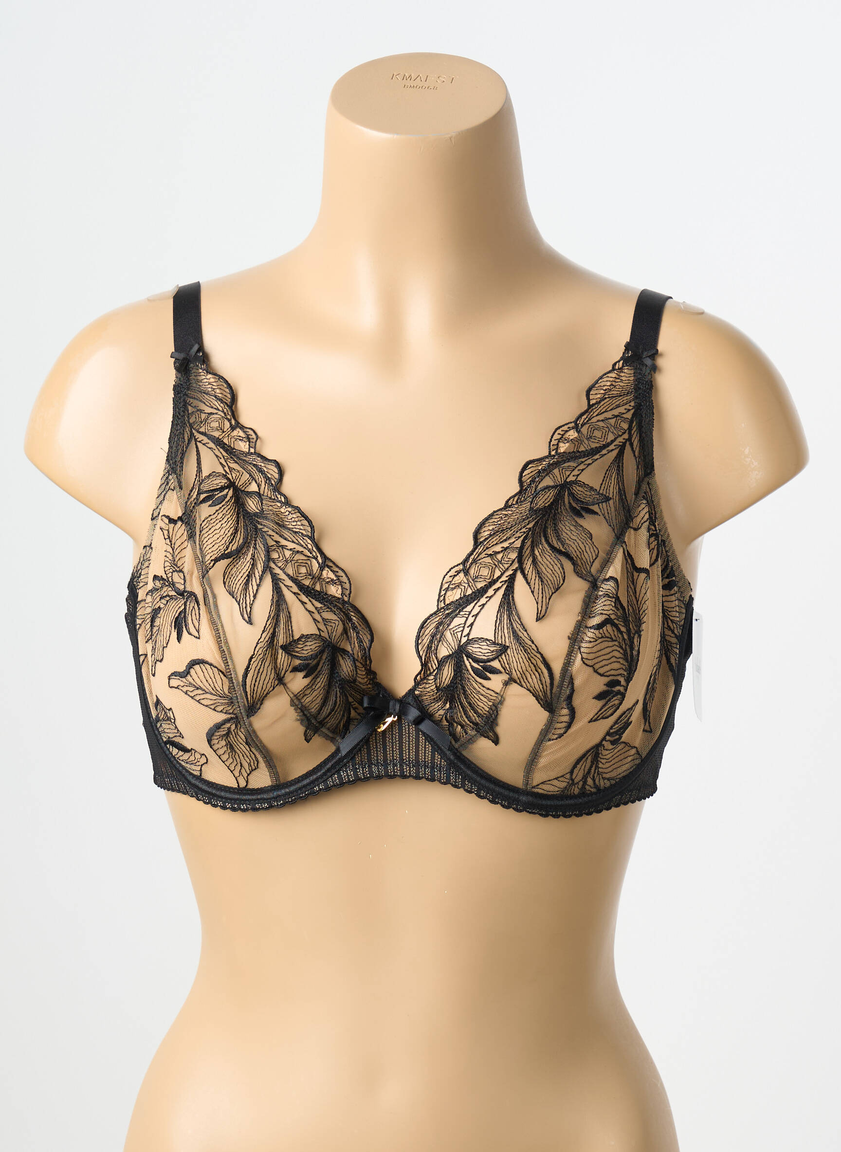 Soutien-gorge légère et transparente haut soutien-gorge emboitant noir AUBADE femme