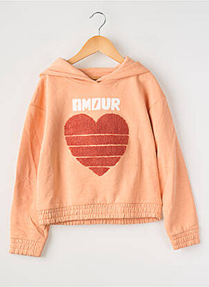 Sweat-shirt à capuche poches manches longues orange NAME IT fille