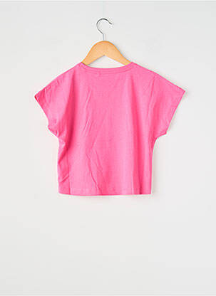 Top coupe droite manches courtes rose NAME IT fille