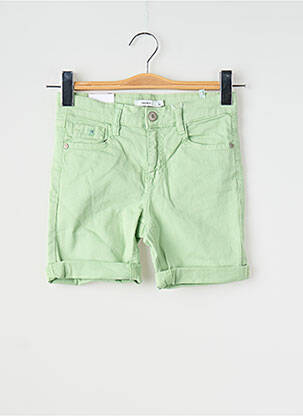Short fermeture zippée sous rabat boutonné vert NAME IT fille