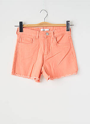 Short fermeture zippée sous rabat boutonné orange NAME IT fille