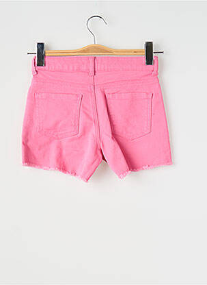 Short fermeture zippée sous rabat boutonné rose NAME IT fille