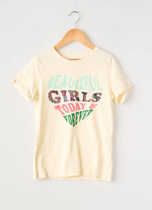 T-shirt coupe droite manches courtes beige NAME IT fille