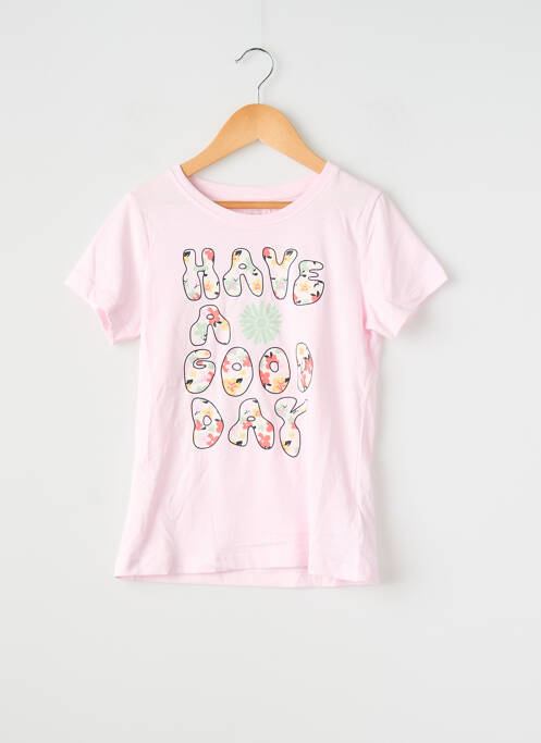 Top coupe droite manches courtes rose NAME IT fille
