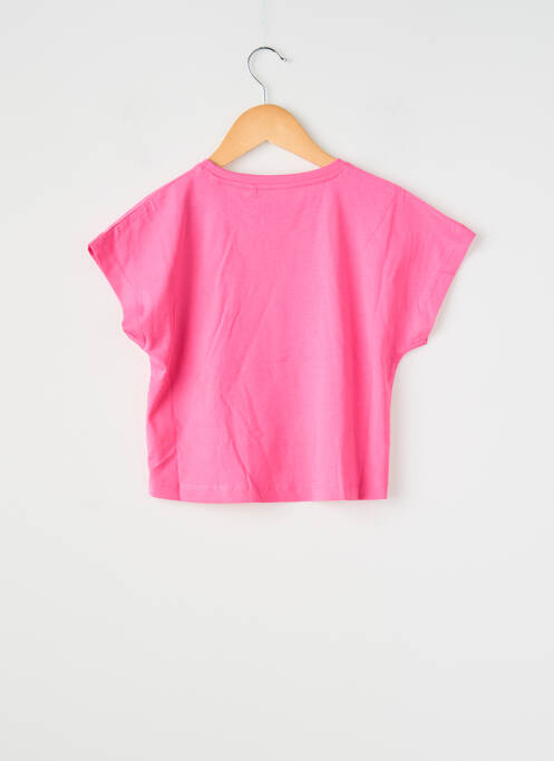 Top coupe droite manches courtes rose NAME IT fille