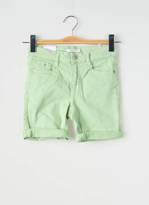 Short fermeture zippée sous rabat boutonné vert NAME IT fille