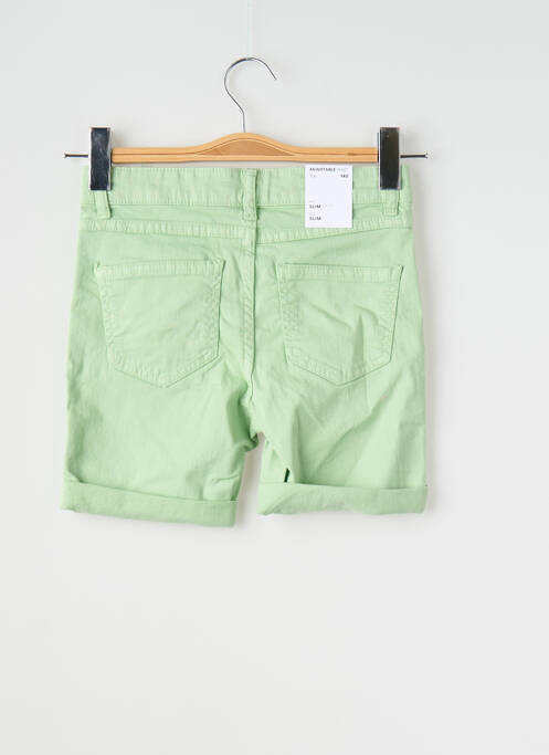 Short fermeture zippée sous rabat boutonné vert NAME IT fille