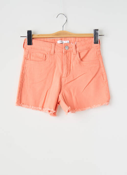 Short fermeture zippée sous rabat boutonné orange NAME IT fille