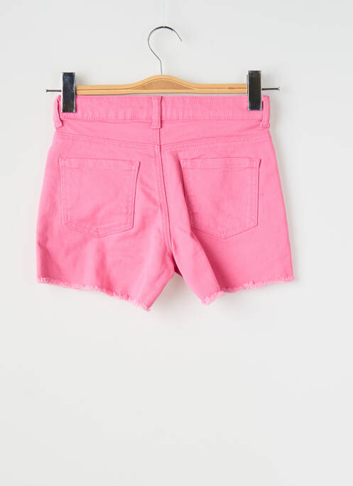 Short fermeture zippée sous rabat boutonné rose NAME IT fille