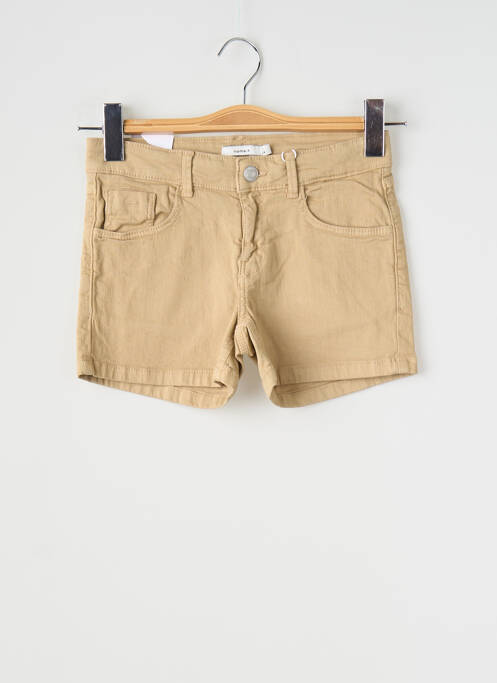 Short fermeture zippée sous rabat boutonné beige NAME IT fille