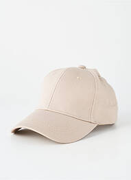 Casquette tissage popeline beige NEW FASHION unisexe