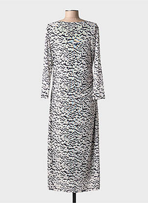 Robe mi-longue imprimé fantaisie manches longues noir STREET ONE femme